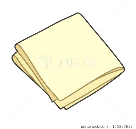 黃色手帕插圖 135835682