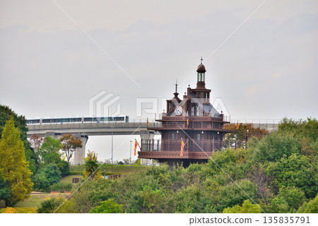 Aichi Prefecture: Expo Memorial Park (Moricoro Park) elevator tower and Linimo Aichi Prefecture: Expo Memorial Park (Moricoro Park) elevator tower and Linimo 135835791