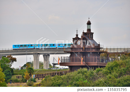 Aichi Prefecture: Expo Memorial Park (Moricoro Park) elevator tower and Linimo Aichi Prefecture: Expo Memorial Park (Moricoro Park) elevator tower and Linimo 135835795