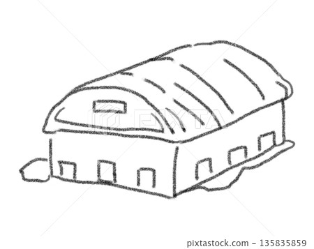 簡單的手繪房子插畫 135835859