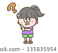 Illustration of a girl wondering 135835954