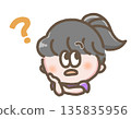 Illustration of a girl wondering 135835956