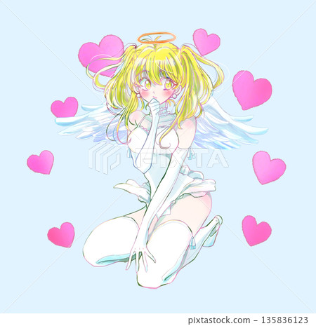 Angel image woman whole body love 135836123