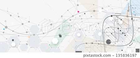 Futuristic molecule helix spiral, DNA strands, connected neural web Futuristic molecule helix spiral, DNA strands, connected neural web 135836197
