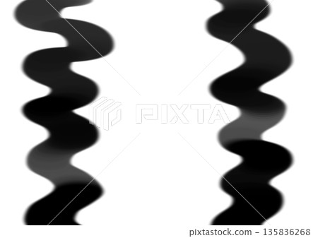A simple abstract background with two wavy lines, representing fluctuations and vibrations, and thick black wavy lines arranged vertically A simple abstract background with two wavy lines, representing fluctuations and vibrations, and thick black wavy lines arranged vertically 135836268