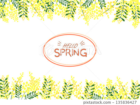 Rape blossom vertical frame background 135836427