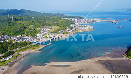 Drone aerial photography of Amakusa Oniike Port Drone aerial photography of Amakusa Oniike Port 135836569
