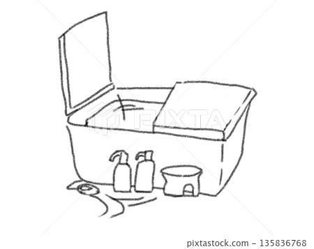Bathroom with skin care products Bathroom with skin care products 135836768