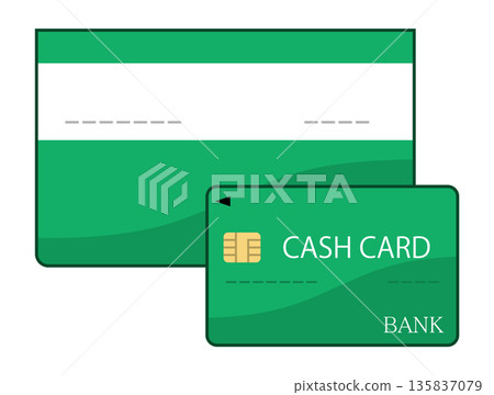 Passbook and cash card 135837079