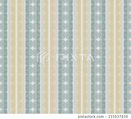 Abstract watercolor geometrical background, retro style seamless pattern in beige and blue tones 135837838