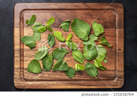 Fresh mint leaves Fresh mint leaves 135838764