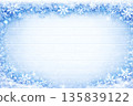 Winter snow crystal wall background material 135839122