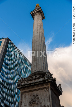 The Monument in London, a towering historical landmark. The Monument in London, a towering historical landmark. 135839243