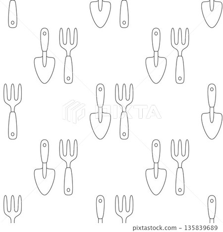 shovel and rake outline pattern shovel and rake outline pattern 135839689
