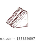 簡單的三明治插圖 135839697