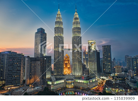 Kuala Lumpur and Sunset Kuala Lumpur and Sunset 135839909