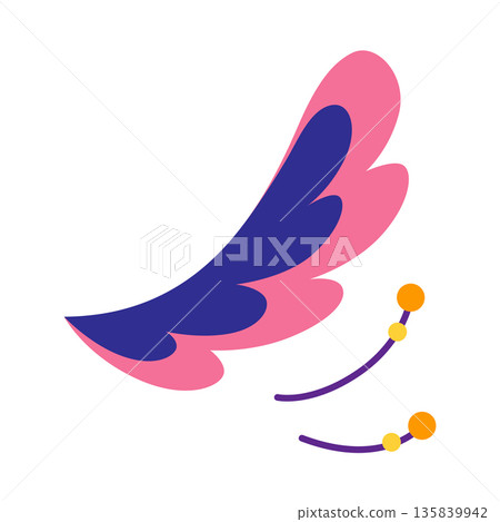 Mexican traditional flower. Ethnic embroidery decoration. Ornate folk graphic, wallpaper element. Festive mexican floral motif. Vector illustration 135839942