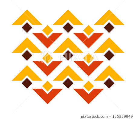 Ethnic pattern. Geometric and aztec decor element. Trendy backgrounds and logotype. Vector. Isolated Ethnic pattern. Geometric and aztec decor element. Trendy backgrounds and logotype. Vector. Isolated 135839949