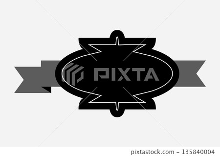 Badge Design featuring a sophisticated Ribbon to symbolize accomplishment 135840004
