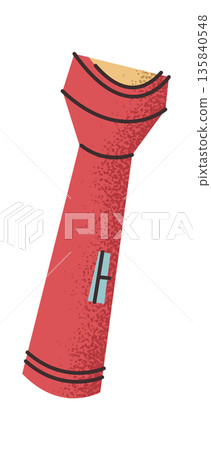 Red flashlight touristic gear sticker Red flashlight touristic gear sticker 135840548