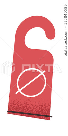 Hotel room door hanger sticker Hotel room door hanger sticker 135840589