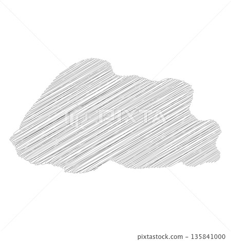 Bhutan - pencil scribble sketch silhouette map of country area with dropped shadow. Simple flat vector illustration. Bhutan - pencil scribble sketch silhouette map of country area with dropped shadow. Simple flat vector illustration. 135841000