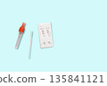 Rapid Antigen Test kit with Negative result during swab COVID-19 testing. Home Isolation concept 135841121