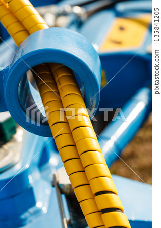Tube wires in orange rubber cover casing 135841205