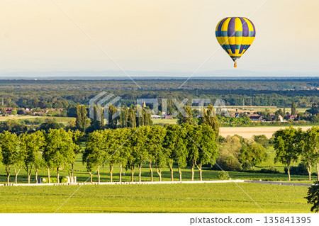 Balloon ride in Pommard region, France 135841395