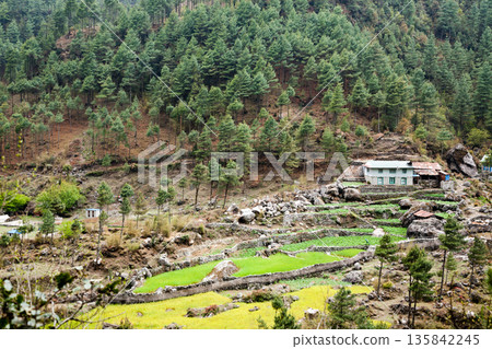 Small villages along EBC trek, Nepal Small villages along EBC trek, Nepal 135842245