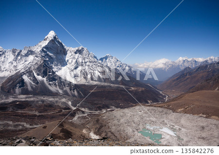 Mountains landscape from Chukhung Ri viewpoint, Nepal Mountains landscape from Chukhung Ri viewpoint, Nepal 135842276