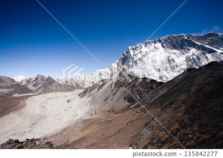 Mountains landscape from Chukhung Ri viewpoint, Nepal Mountains landscape from Chukhung Ri viewpoint, Nepal 135842277