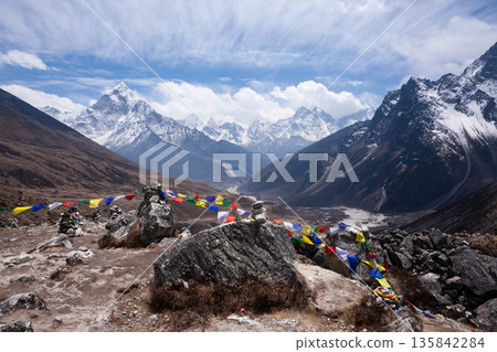 Landscape from Chukpi Lhara viewpoint, Dughla, Nepal Landscape from Chukpi Lhara viewpoint, Dughla, Nepal 135842284