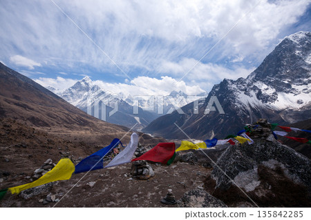 Landscape from Chukpi Lhara viewpoint, Dughla, Nepal Landscape from Chukpi Lhara viewpoint, Dughla, Nepal 135842285