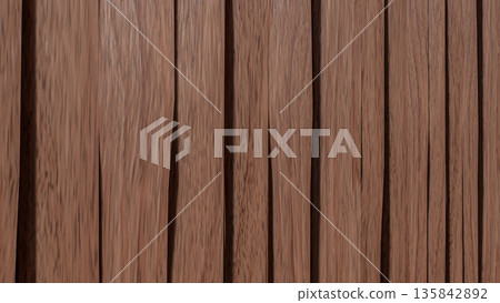Natural Brown Wooden Plank Texture Vertical Pattern Background 3d render. 135842892