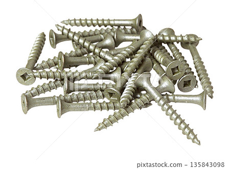a Collection of Metal Wood Screws and Fasteners 135843098