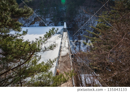 The top of Tojo Dam [Chikuhoku Village, Higashichikuma District] 135843133