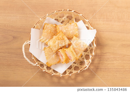 培根起司薯條（餃子皮） 135843486
