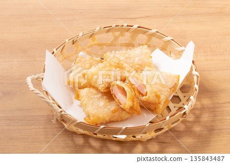培根起司薯條（餃子皮） 135843487