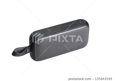 Black portable wireless Bluetooth speaker Black portable wireless Bluetooth speaker 135843595