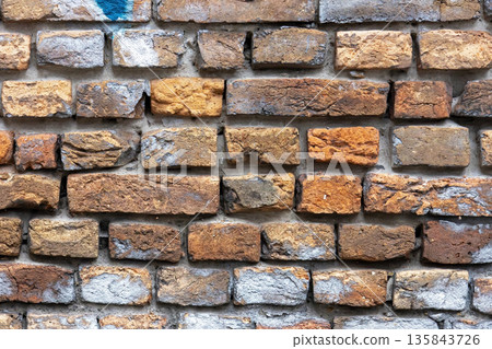 Old brick wall pattern 135843726
