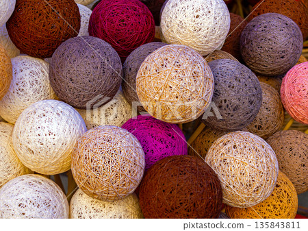 Colorful knit bowls Colorful knit bowls 135843811