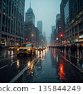 下雨天的城市景觀 135844249