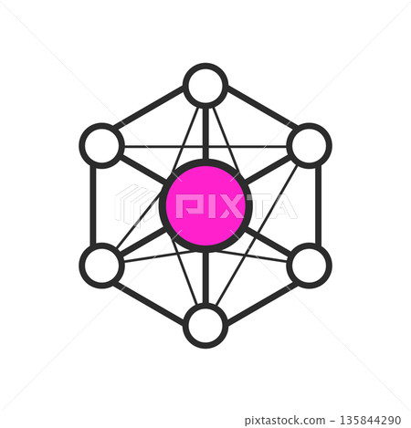 機器學習和深度網路概念圖標 135844290