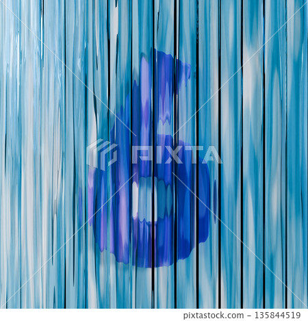Blue reed glass font Number 6 SIX 3D Blue reed glass font Number 6 SIX 3D 135844519