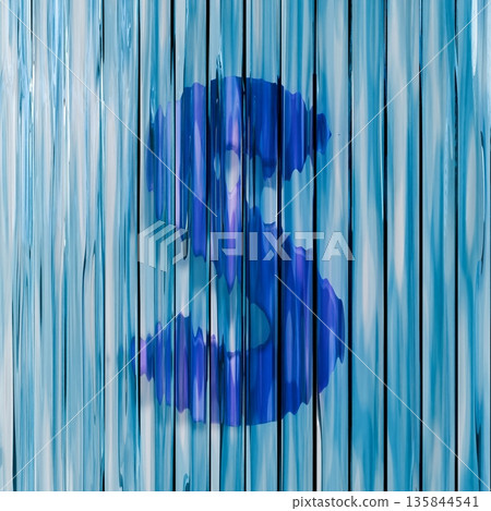 Blue reed glass font Letter S 3D Blue reed glass font Letter S 3D 135844541