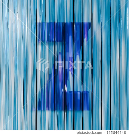 Blue reed glass font Letter Z 3D Blue reed glass font Letter Z 3D 135844548