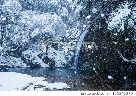 Yokoya Gorge (winter): Shirataki waterfall 135845370