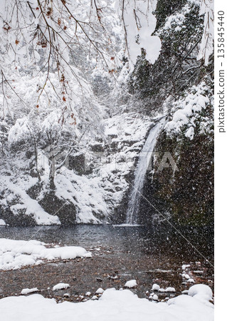 Yokoya Gorge (winter): Shirataki waterfall 135845440