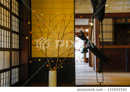 Little New Year decorations and tatami room Little New Year decorations and tatami room 135845592